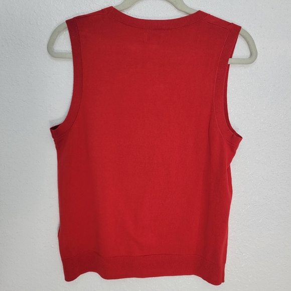 J Crew Factory Sweater Shell BO375 NWT Size M Red - Picture 6 of 8